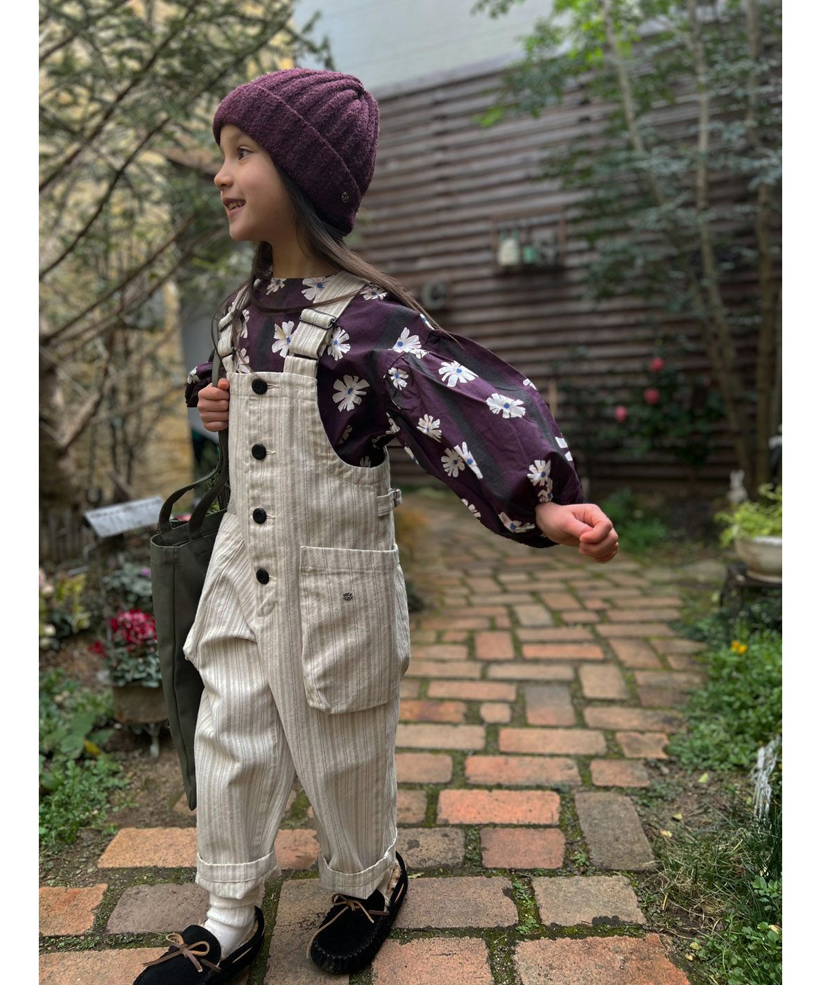 Mottle Striped Overalls