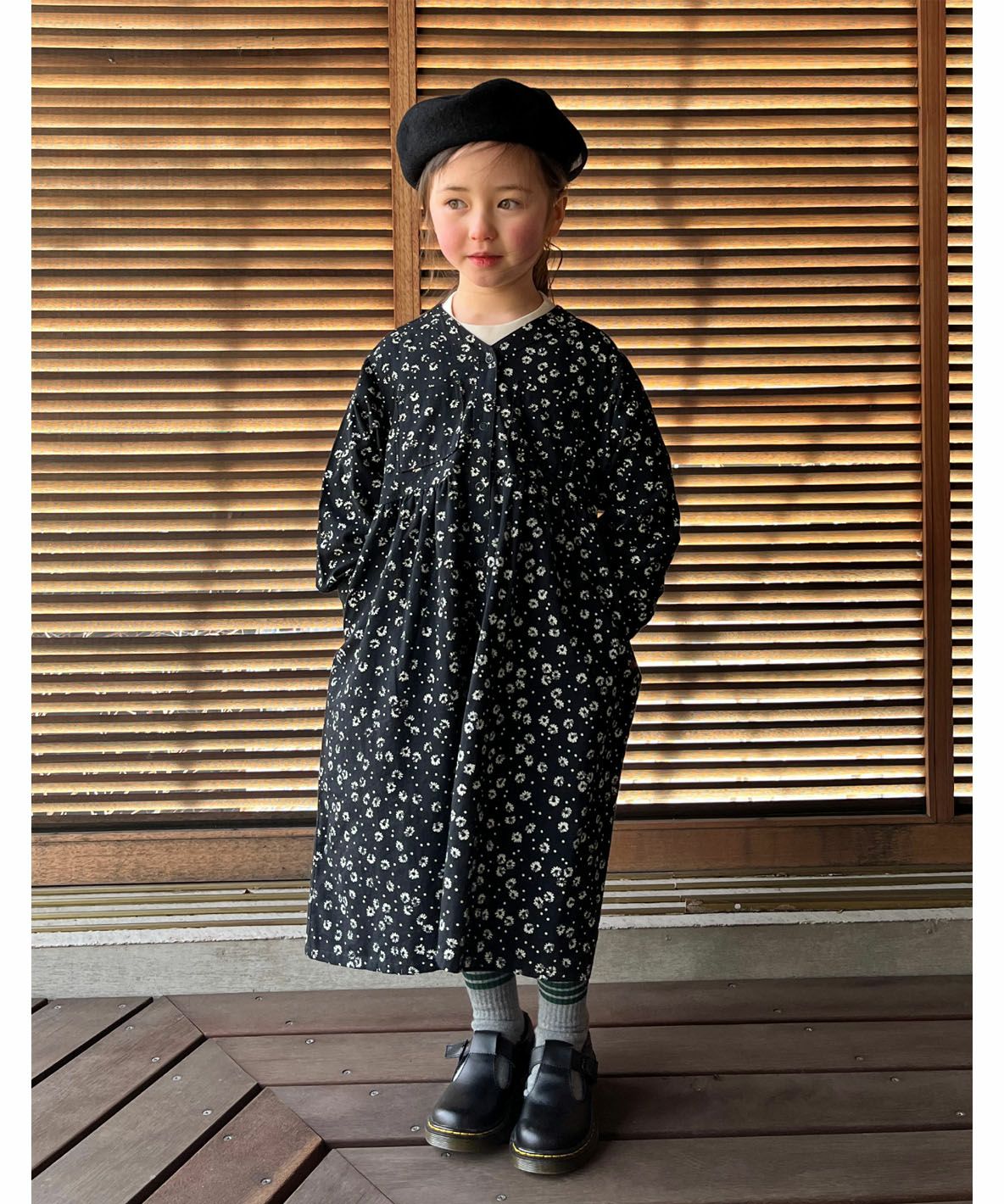 Flower and Dot Knee-length Dress