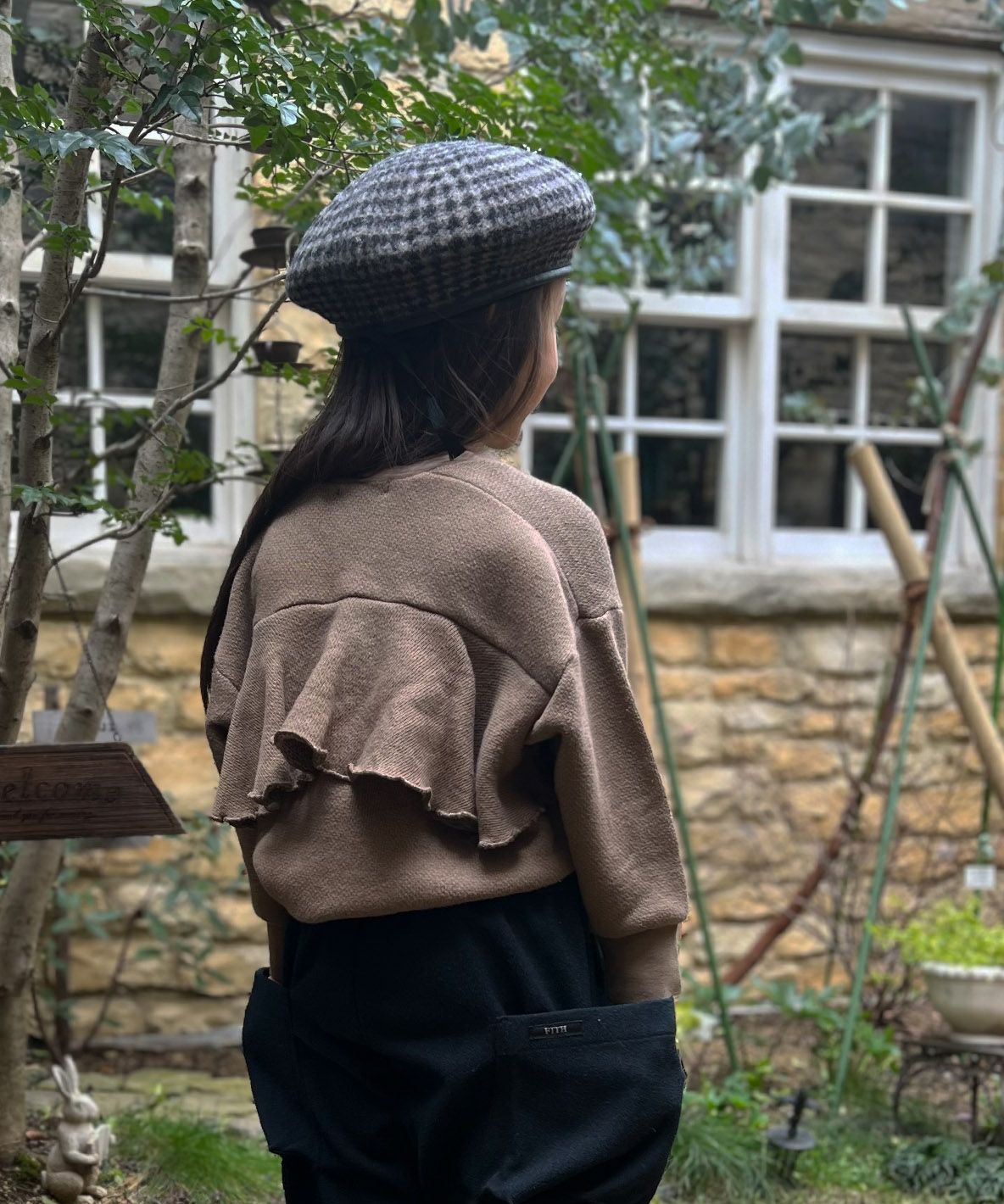 Low Gauge Fleece Frilled Sweatshirt