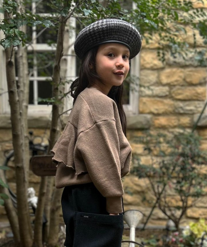 Low Gauge Fleece Frilled Sweatshirt
