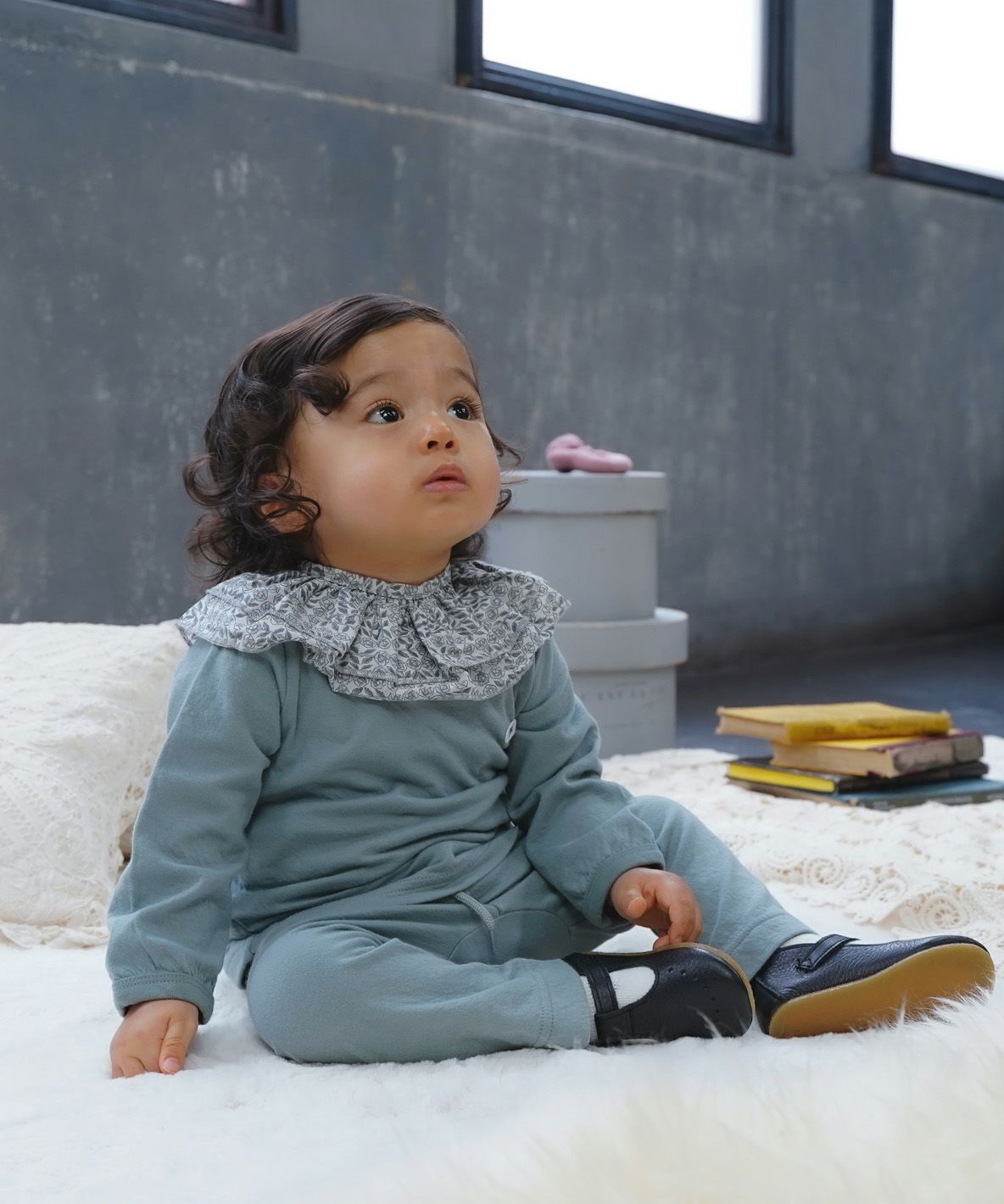 Baby Feather Knitted and Double Gauze TEE