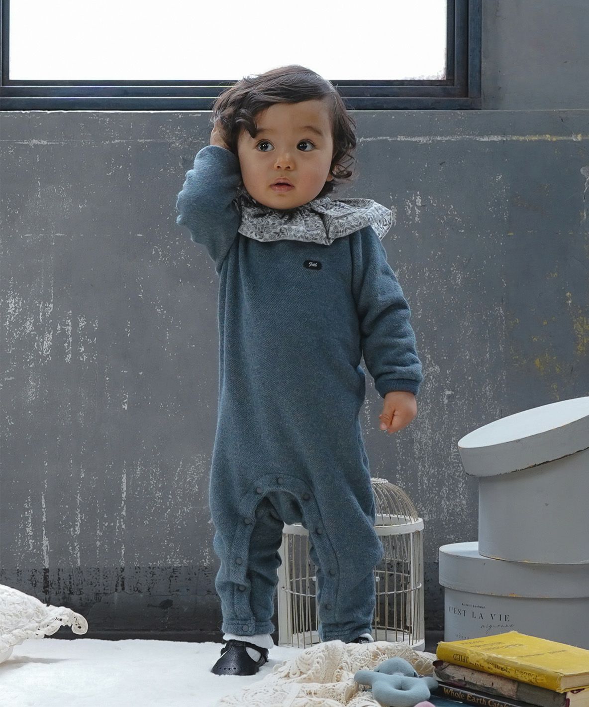 Baby Long-cut Pile Rompers
