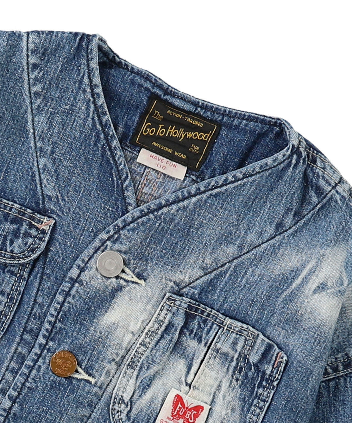 Work Denim Balloon-sleeve Jacket