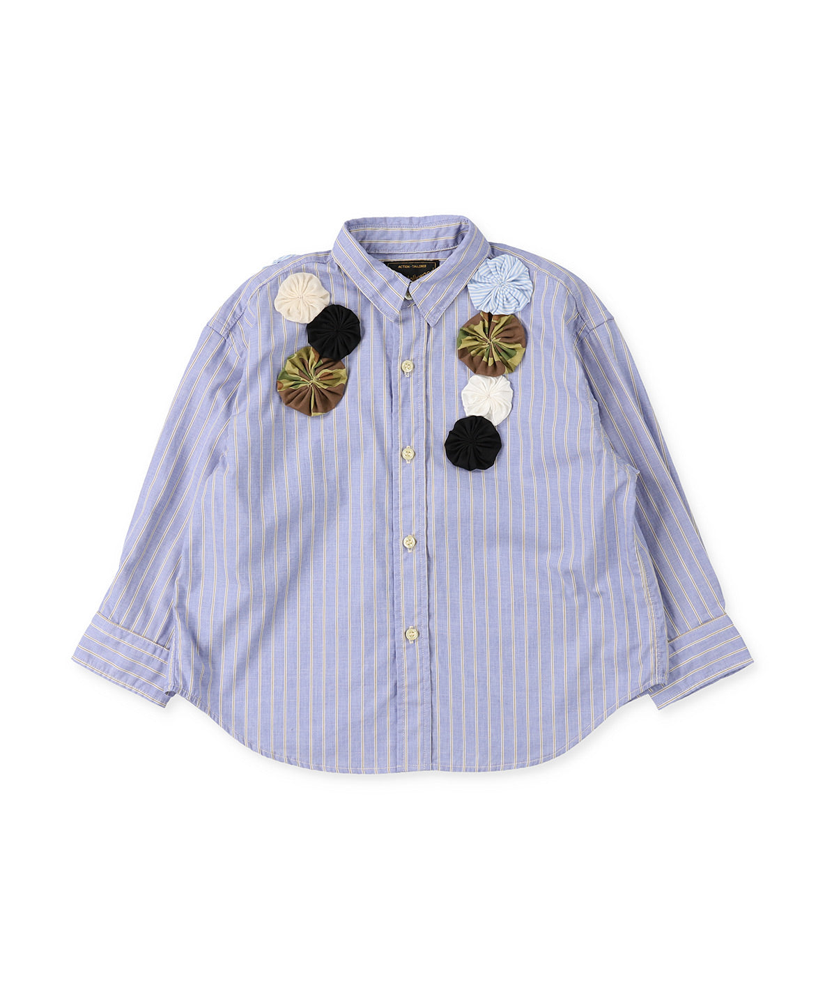 London Striped Yo-yo Quilt Shirt