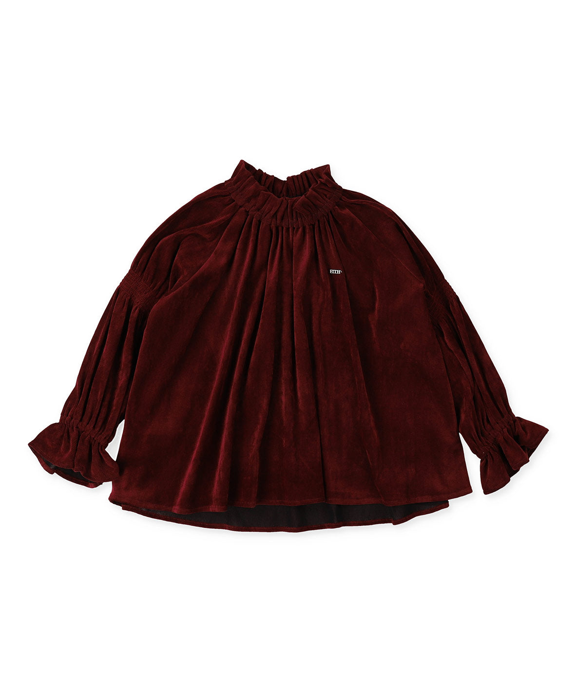 Tulle Flocky Gathered Pullover