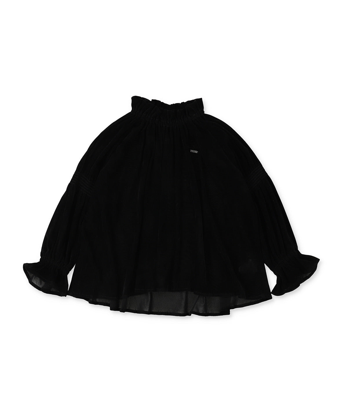 Tulle Flocky Gathered Pullover