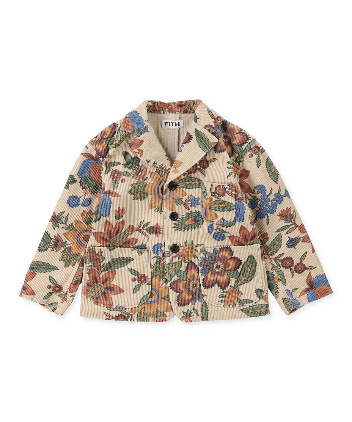 Botanical Printed Corduroy Jacket
