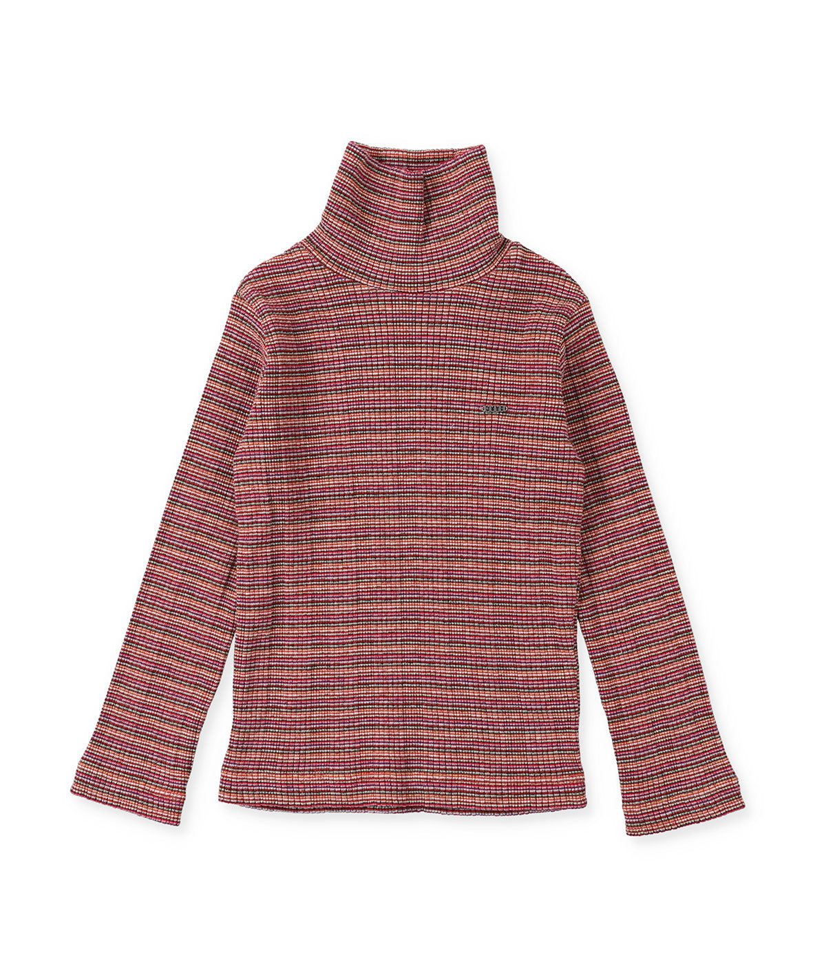 Random Multi Striped Highneck T-shirt