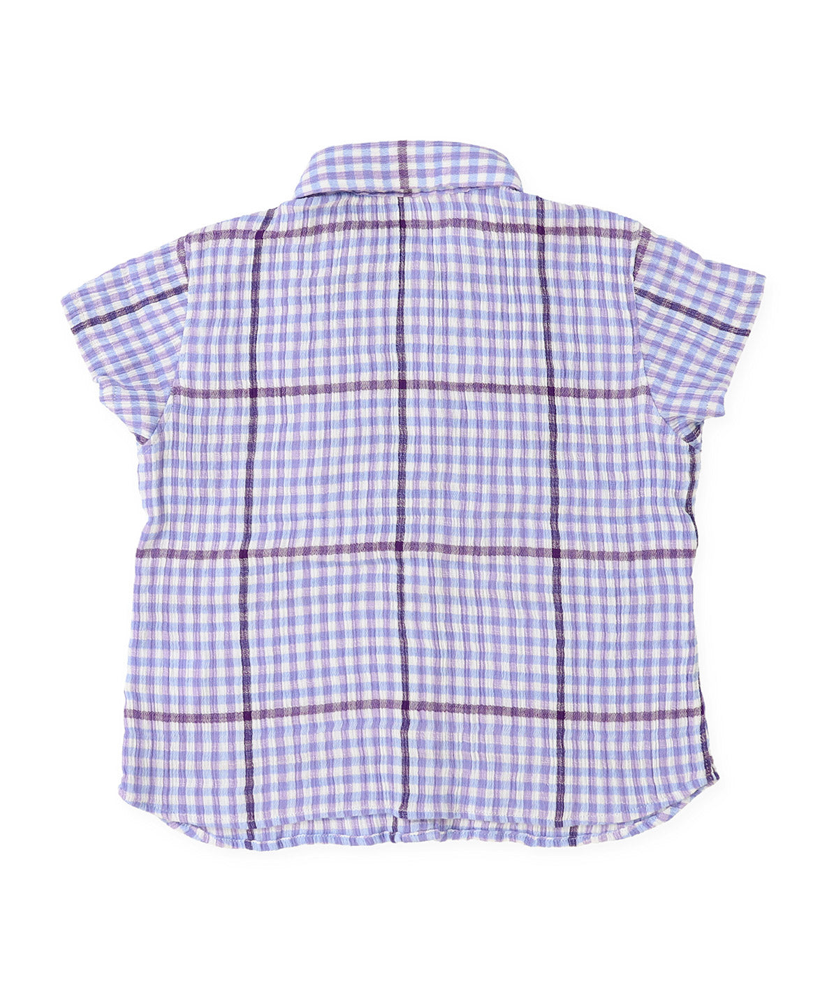Frilly Gingham Plaid Shirt