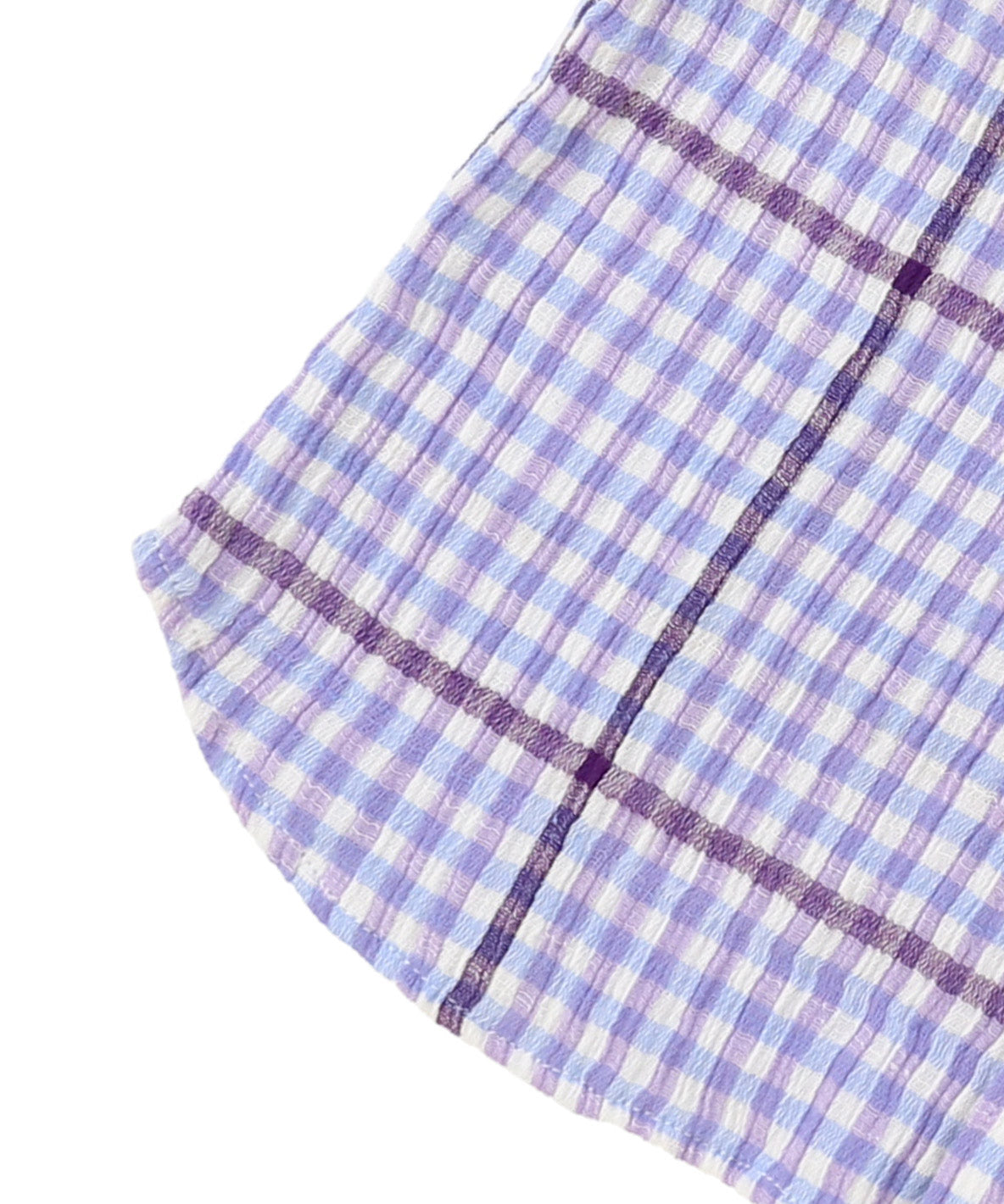 Frilly Gingham Plaid Shirt