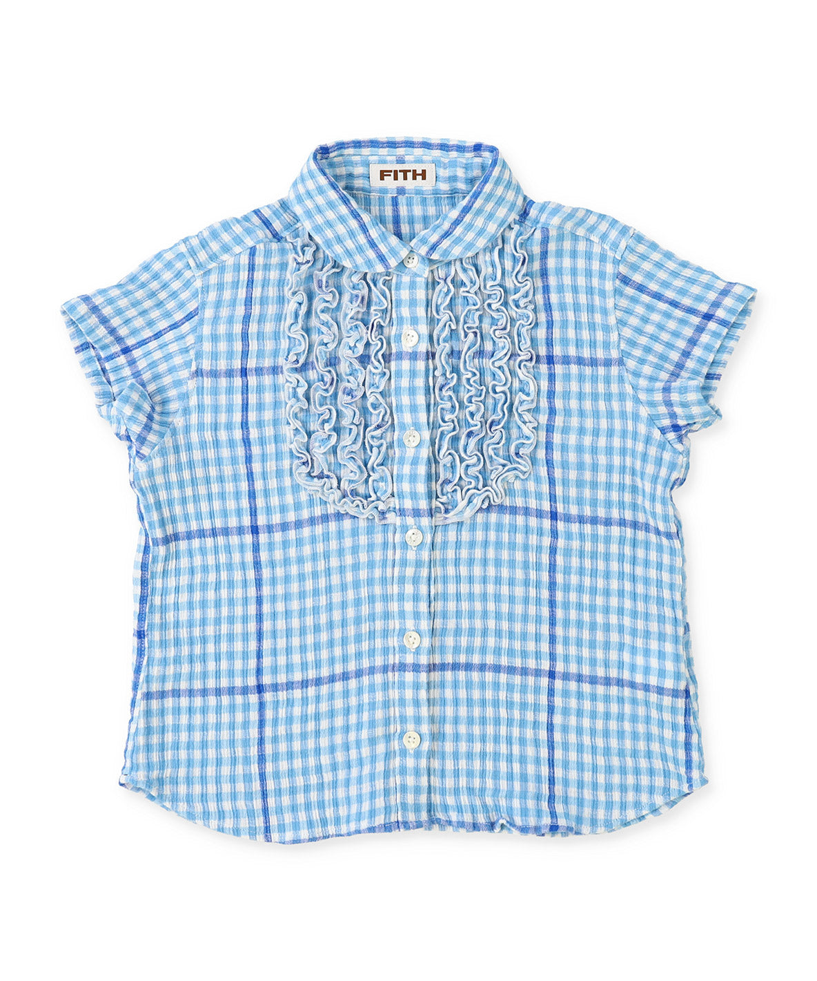 Frilly Gingham Plaid Shirt