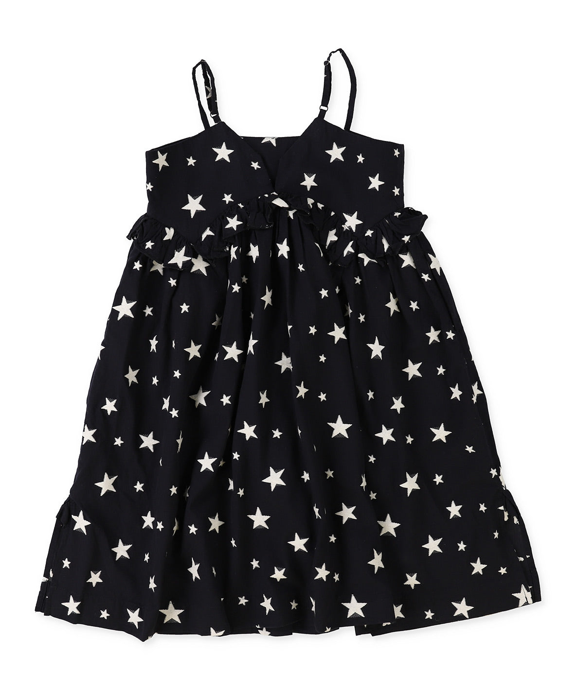 Star Jacquard Frilly Dress