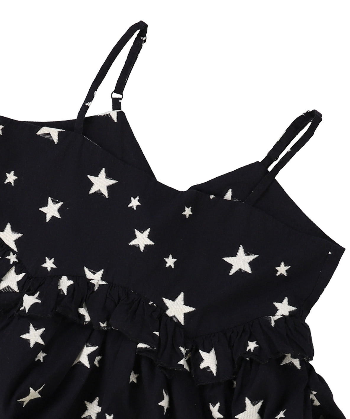 Star Jacquard Frilly Dress