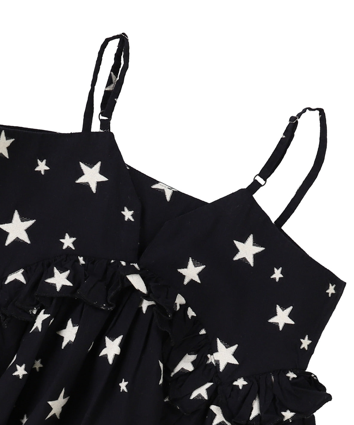 Star Jacquard Frilly Dress