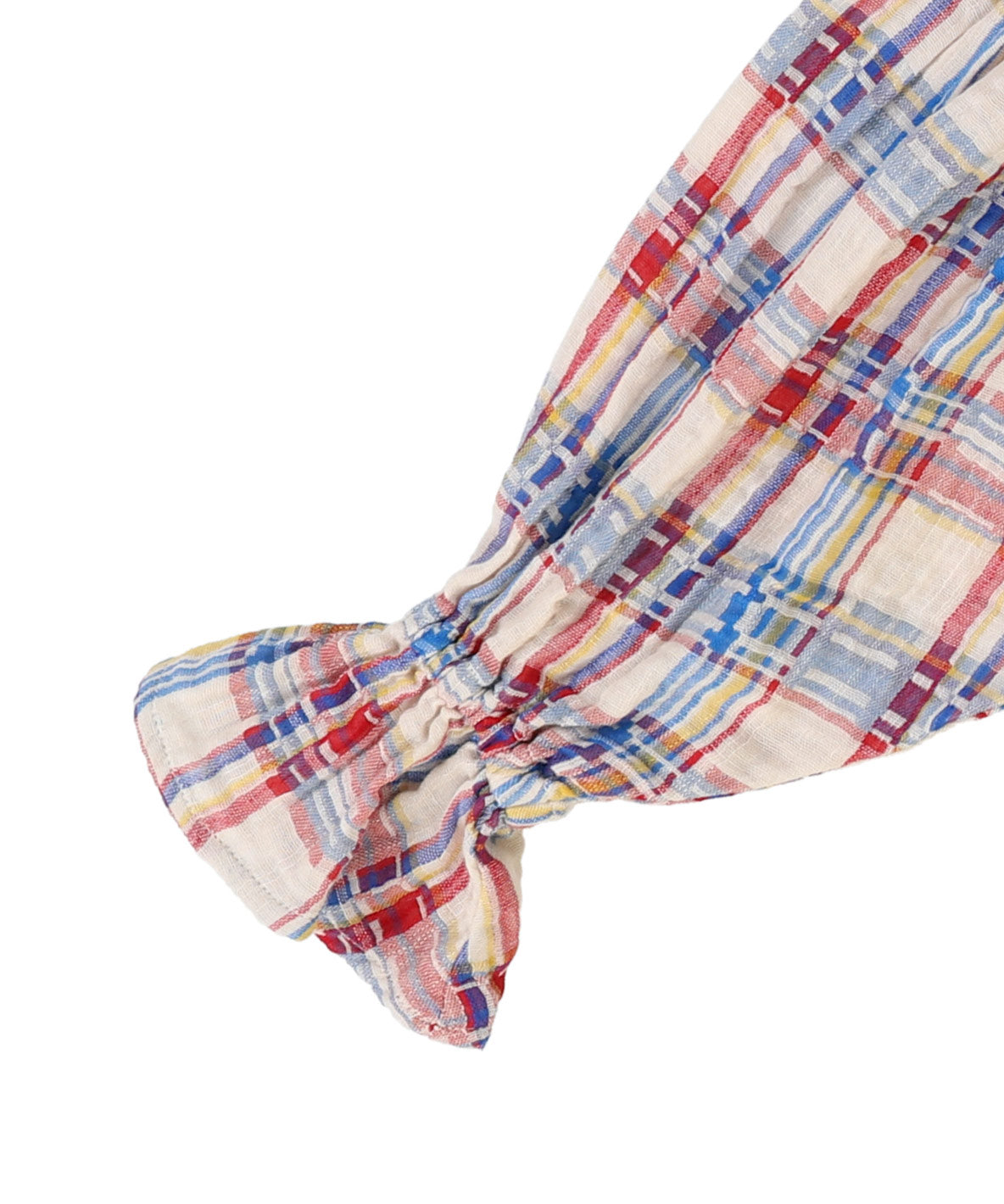 Double-weave Plaid Blouse
