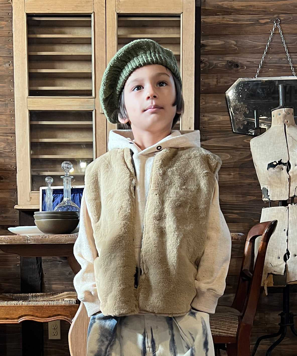 Reversible Taffeta Fur Vest