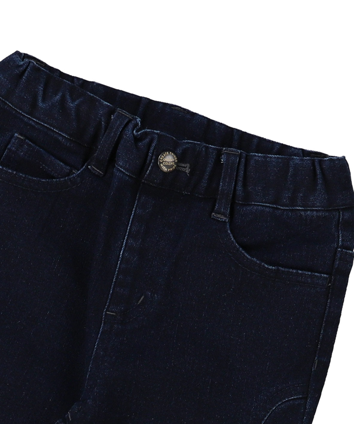 Stretchy Denim Slits Pants