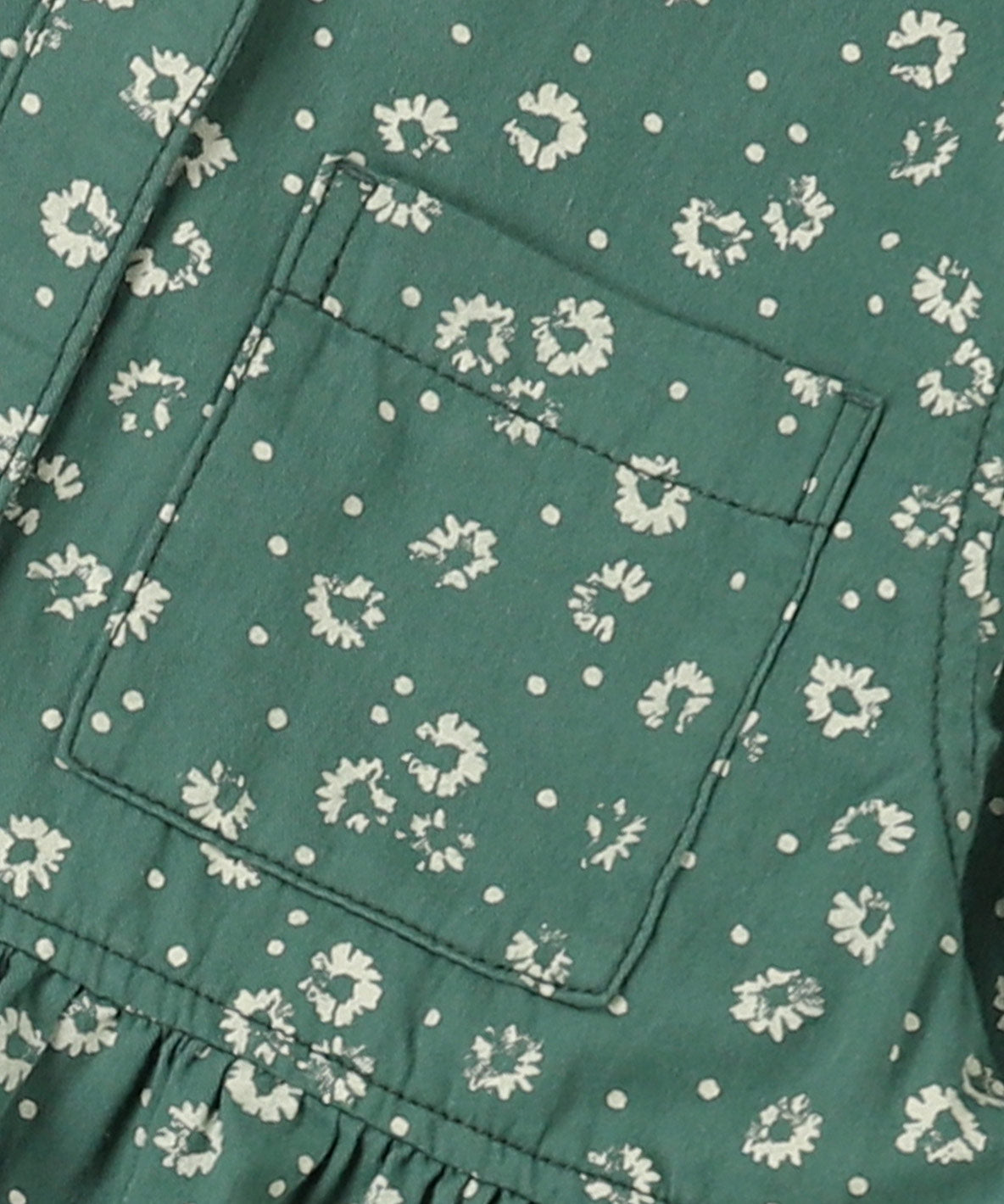 Flower and Dot Knee-length Dress