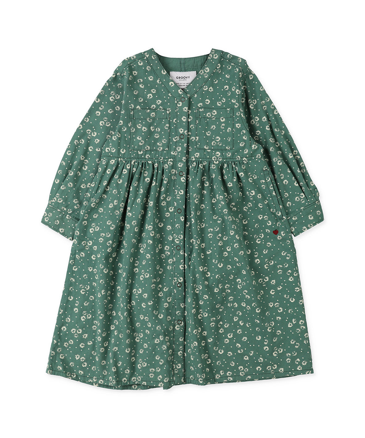 Flower and Dot Knee-length Dress