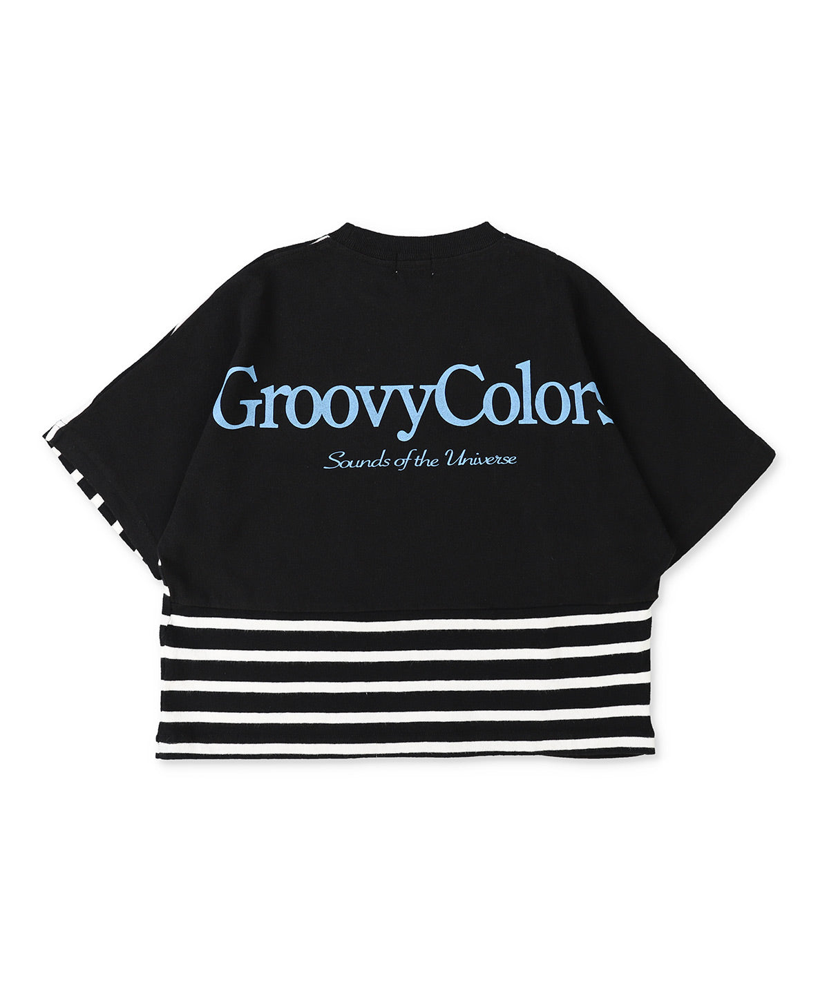 Cotton Jersey Striped Switched Wide TEE