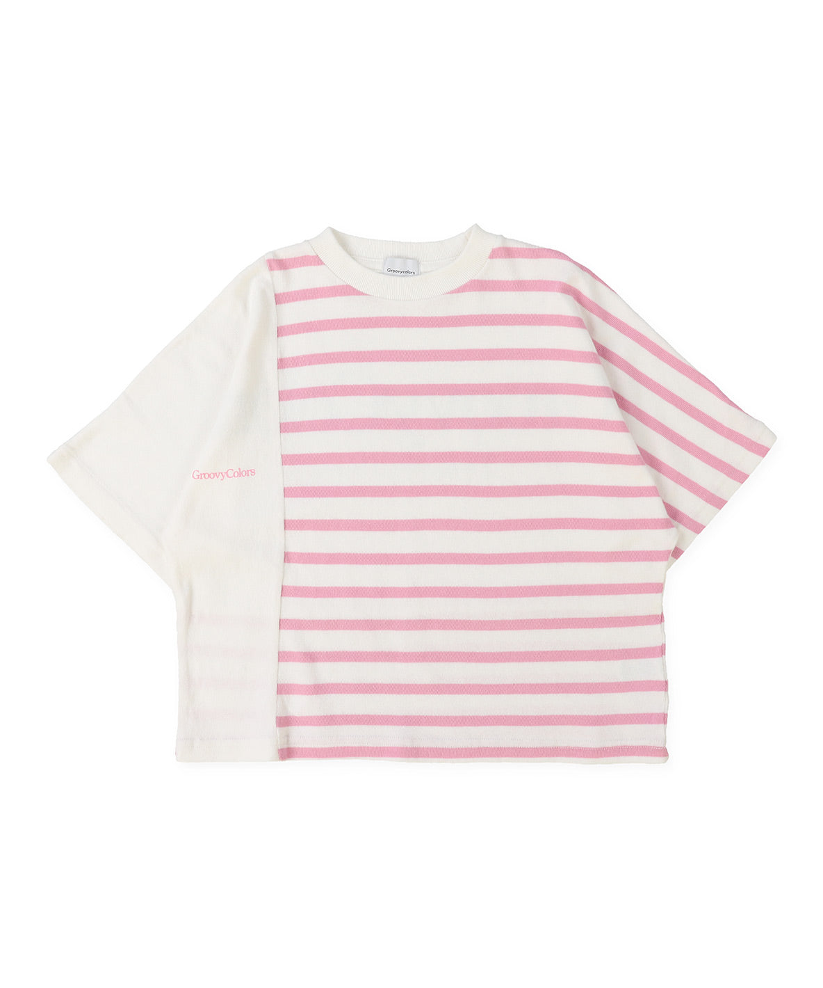 Cotton Jersey Striped Switched Wide TEE