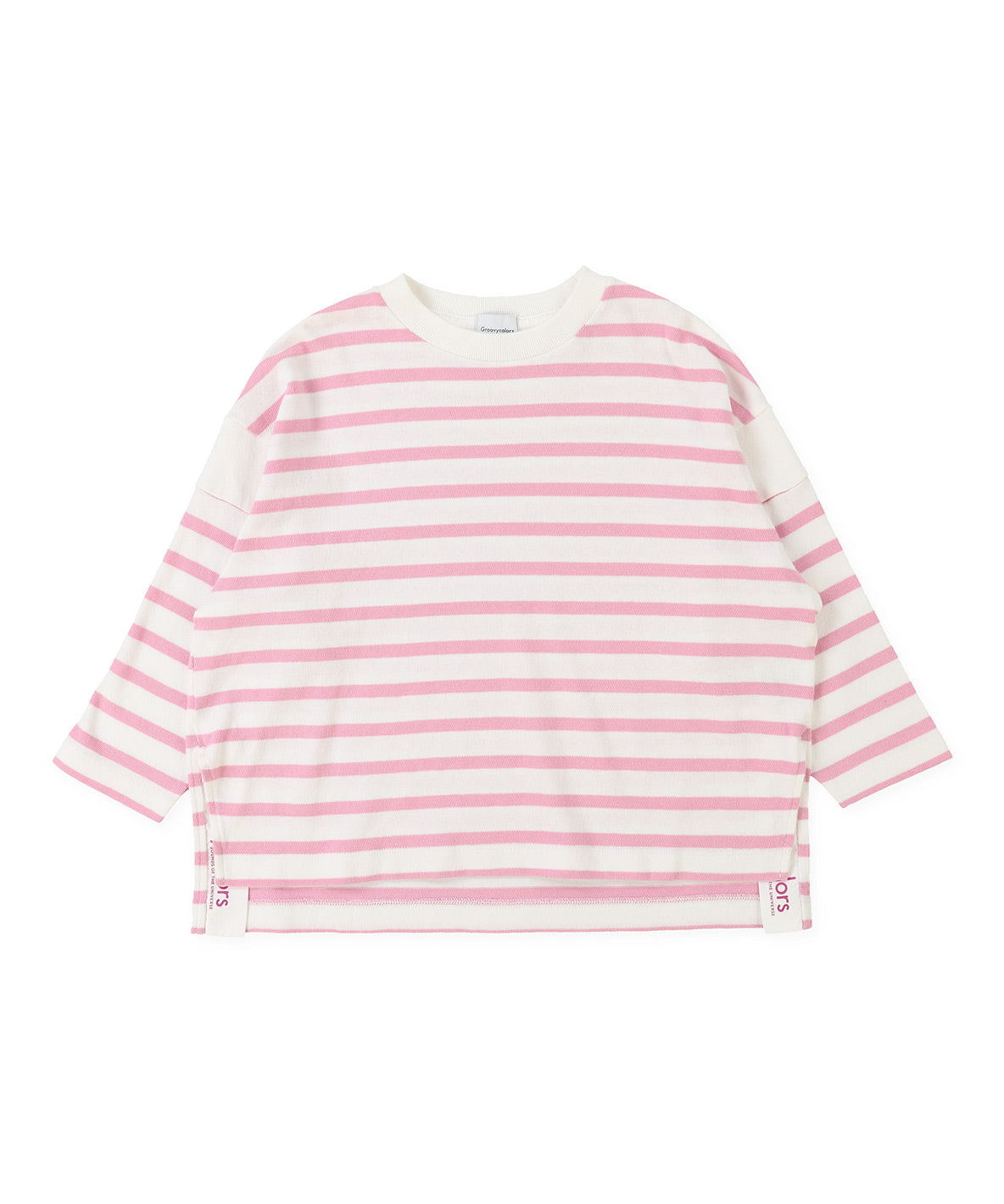 Striped Side Slit WIDE TEE