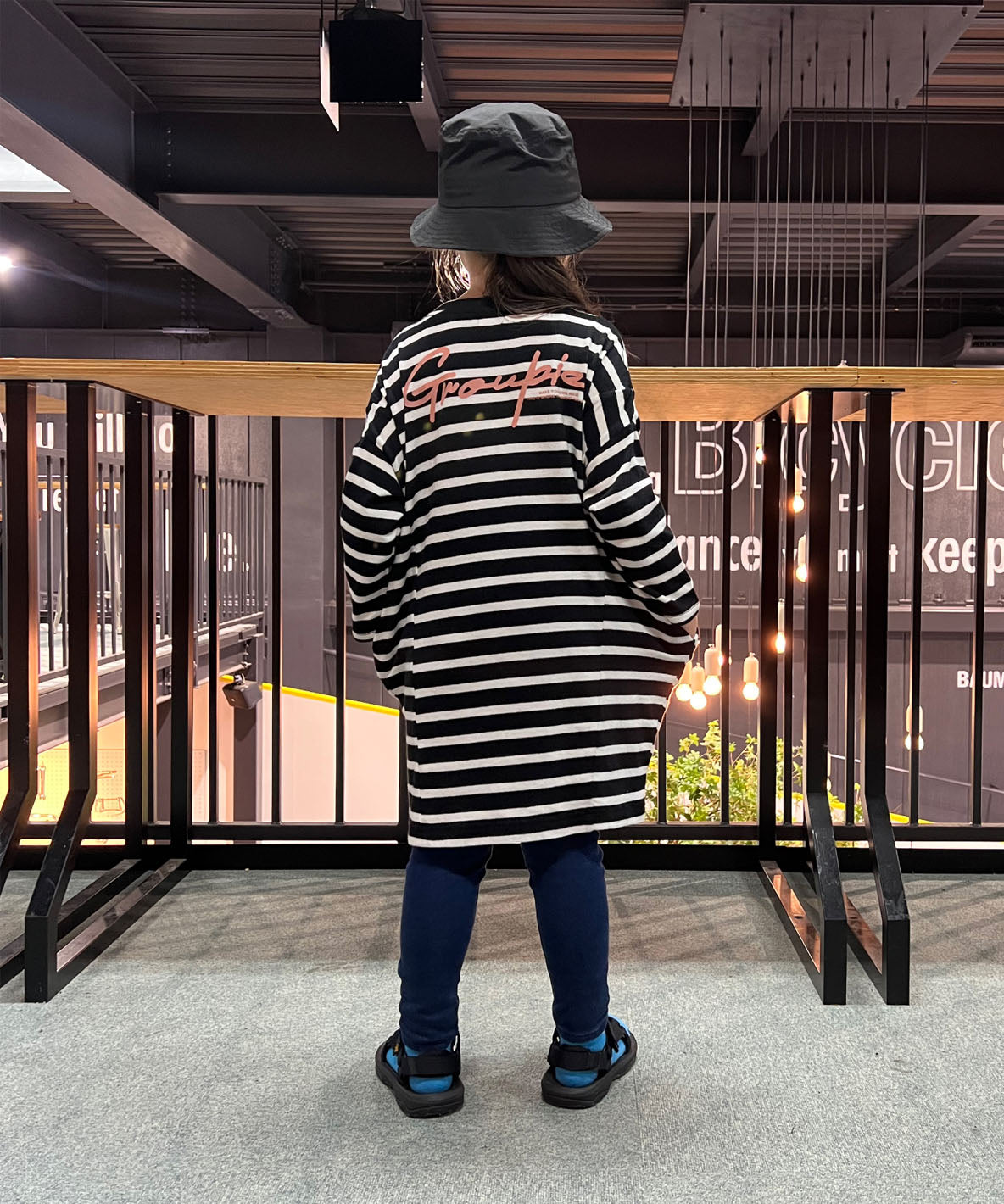Striped Tent Silhouette L/S Dress