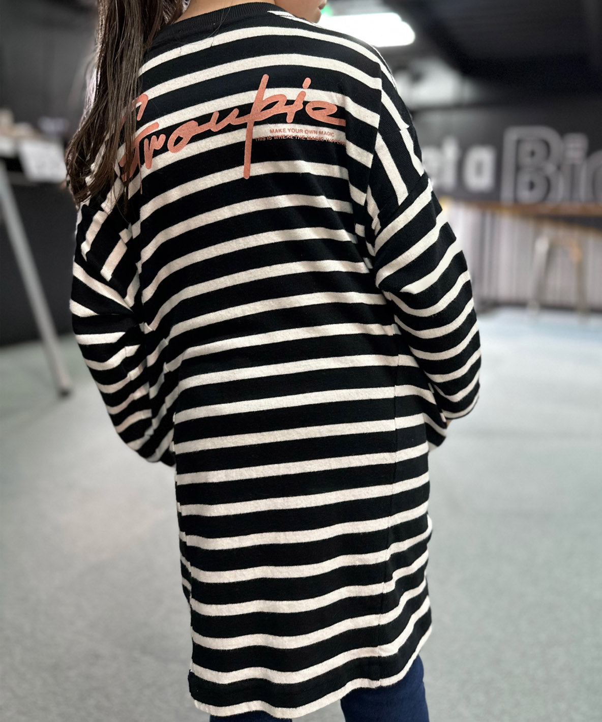 Striped Tent Silhouette L/S Dress