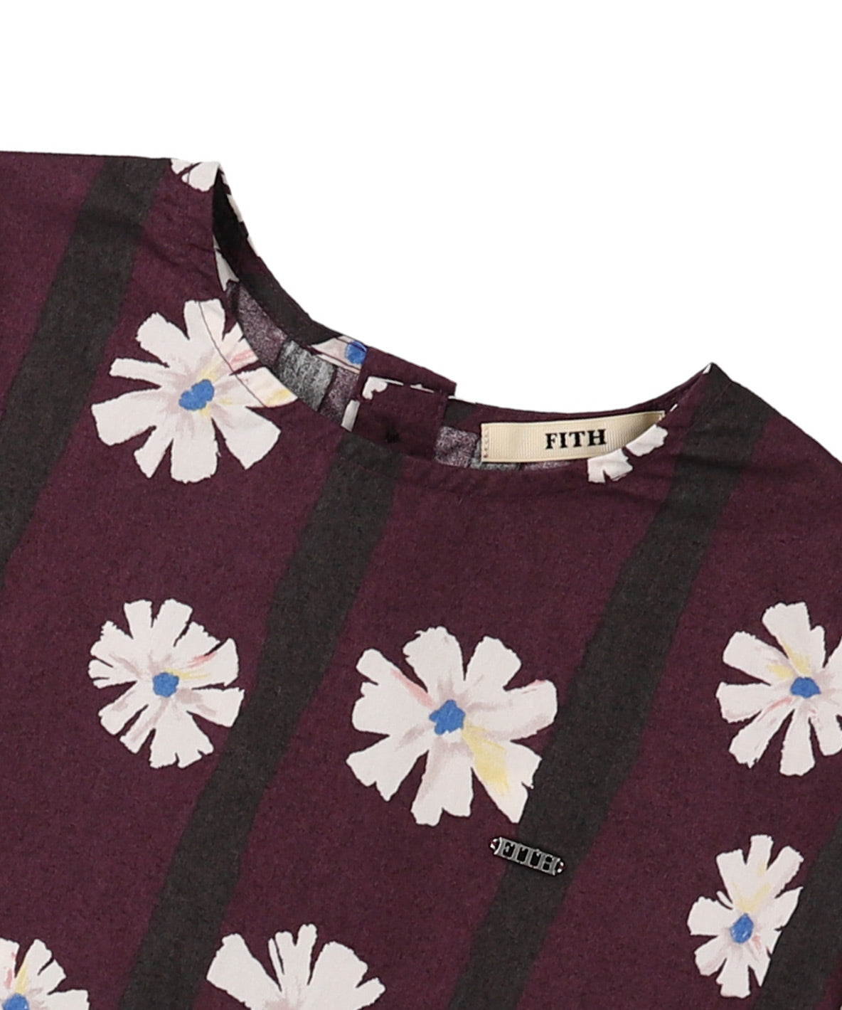 Flower Print and Gathered Pullover