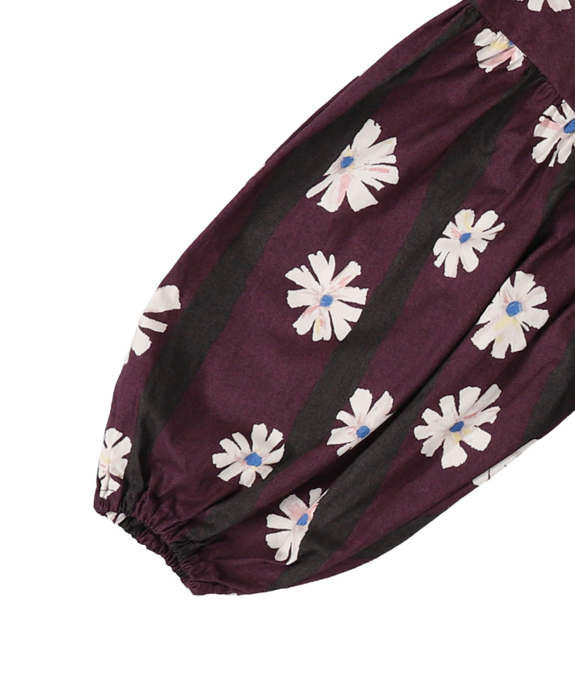 Flower Print and Gathered Pullover