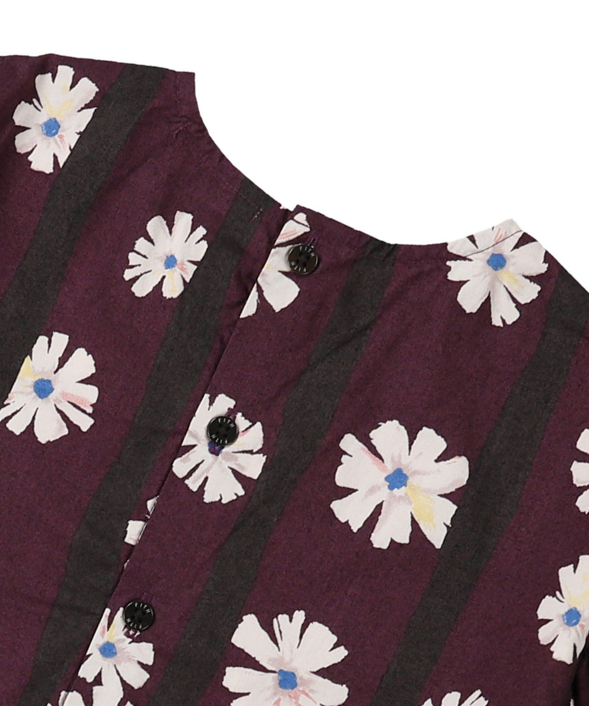 Flower Print and Gathered Pullover