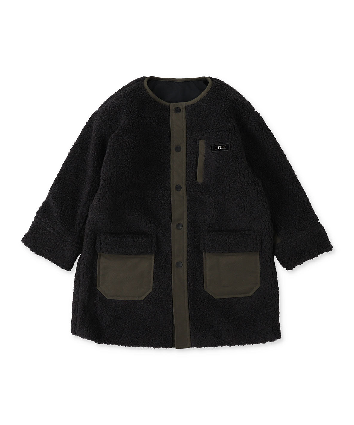 Heat Warm Sheep Boa Reversible Coat