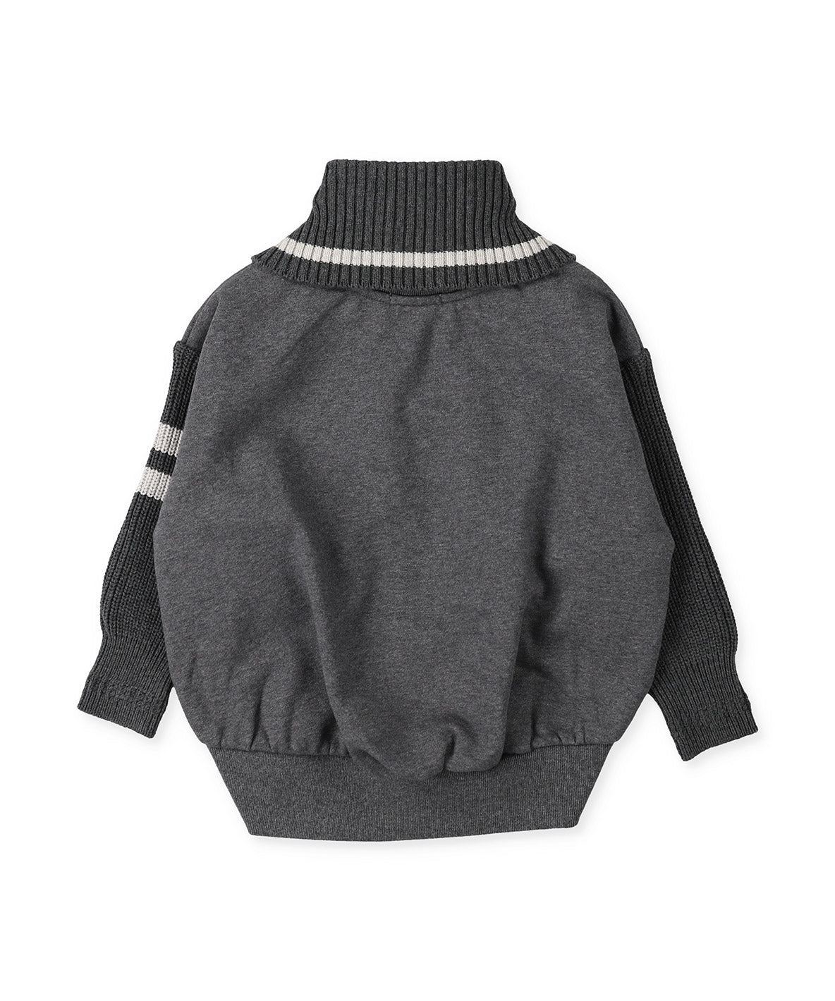 Pile and Knit Detachable Collar Sweatshirt