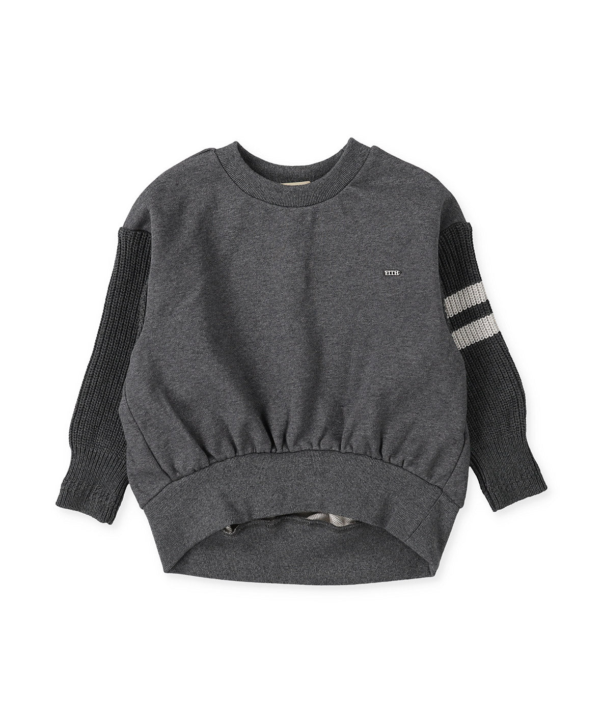 Pile and Knit Detachable Collar Sweatshirt