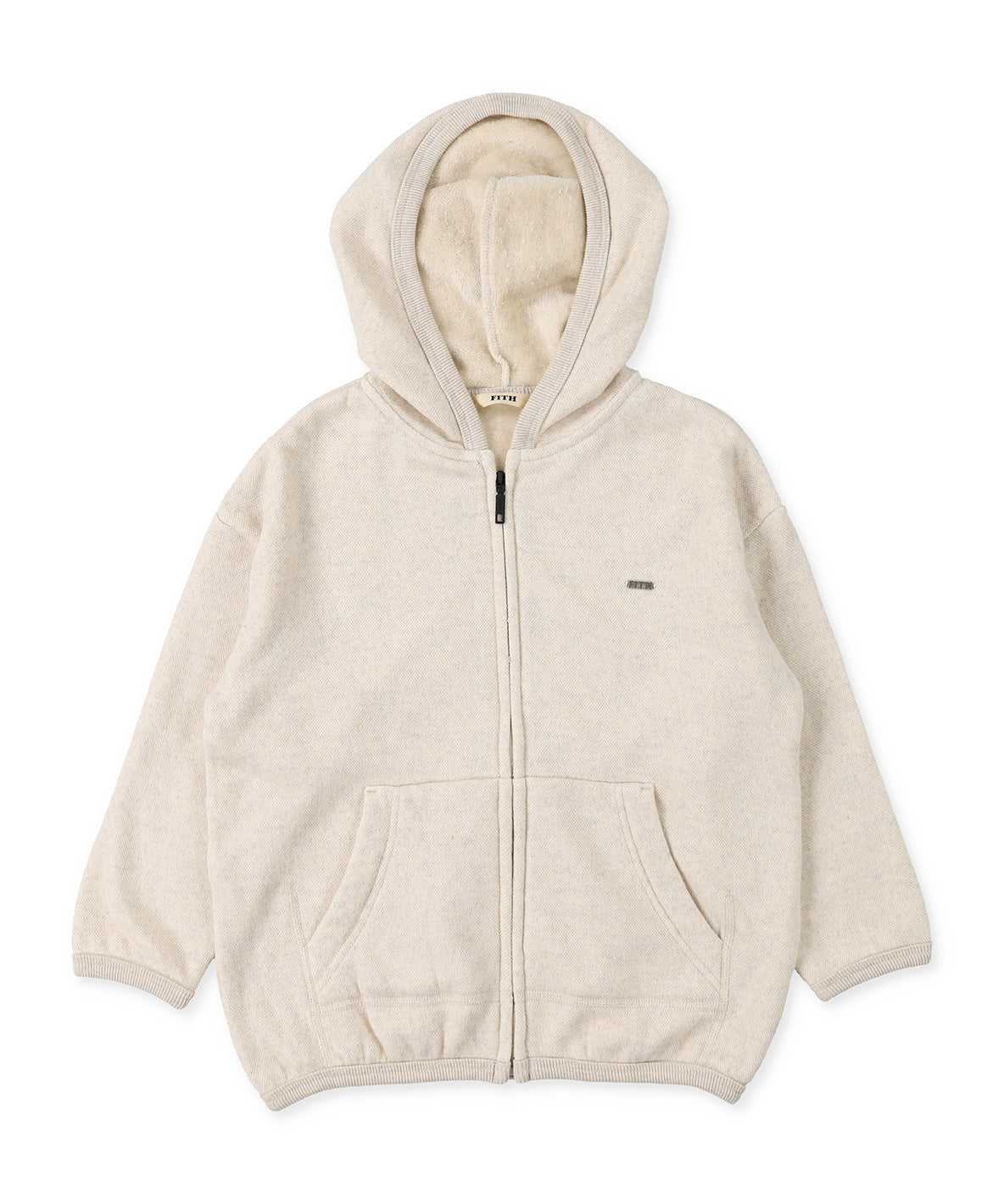 Long-cut Pile Zip-up Hoodie