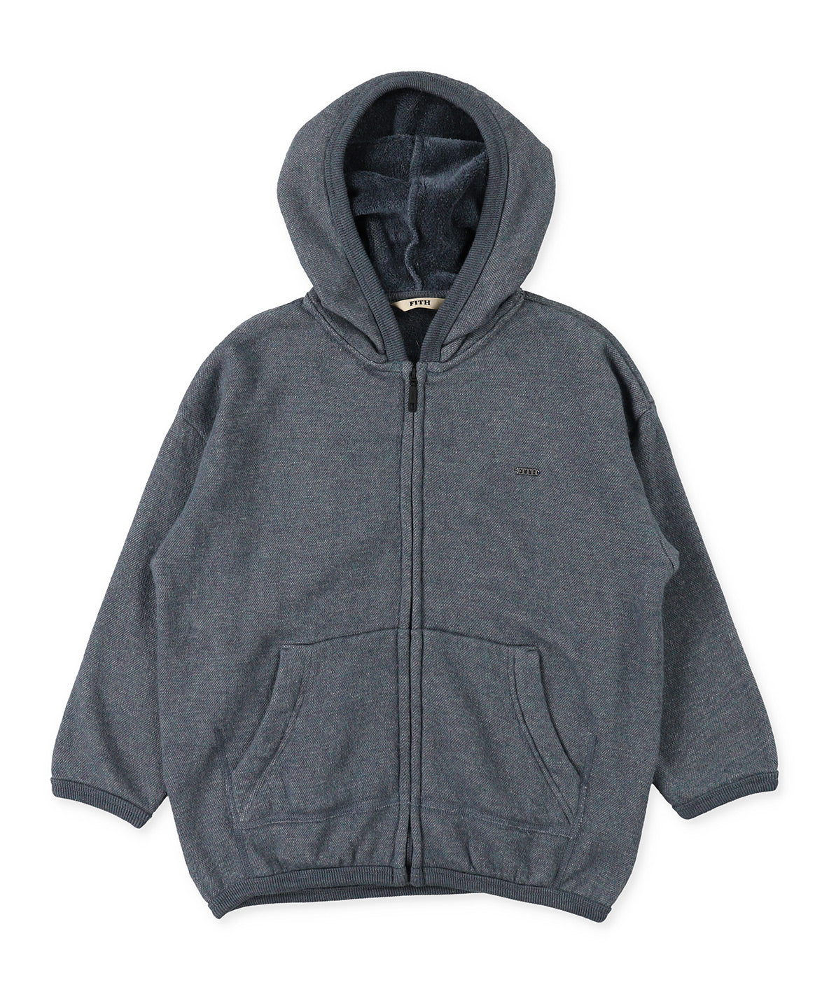 Long-cut Pile Zip-up Hoodie