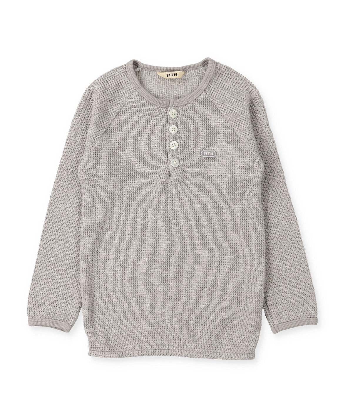 Slub Waffle Henry-neck TEE