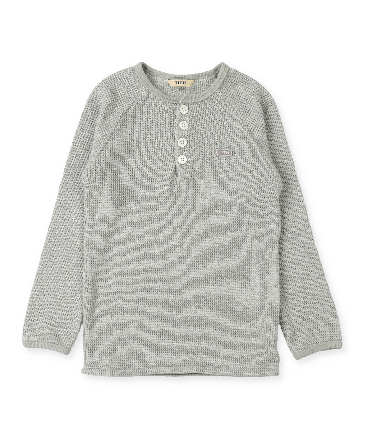 Slub Waffle Henry-neck TEE