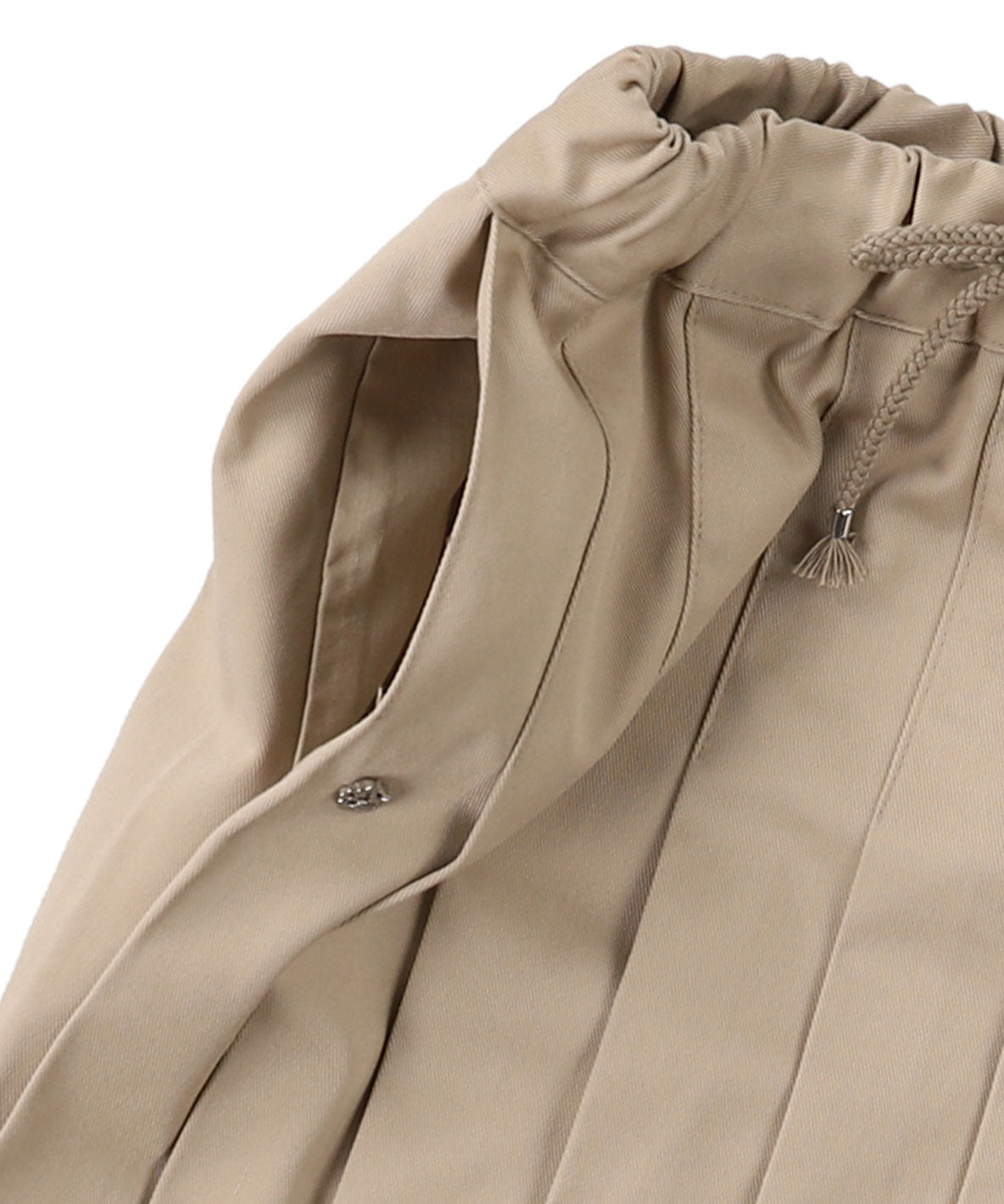 Twill and Pleated Switching Dress
