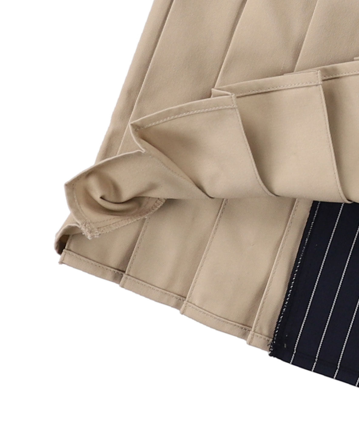 Twill and Pleated Switching Dress