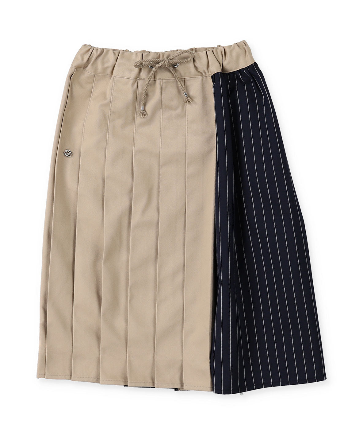 Twill and Pleated Switching Dress