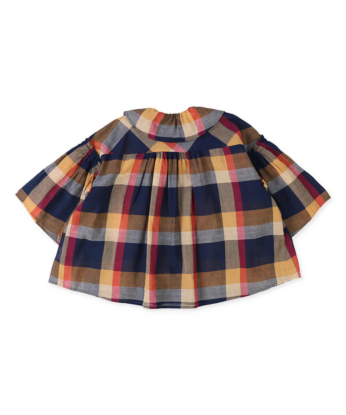 Cotton and Linen Plaid Blouse