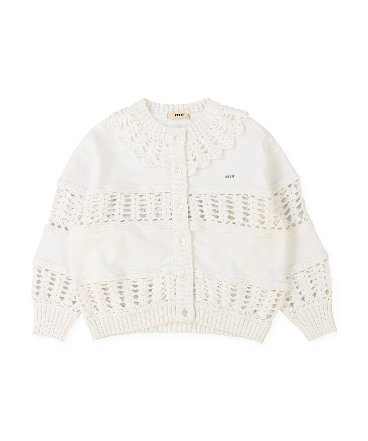 Smooth Cotton Jersey and Knitted L/S Cardigan