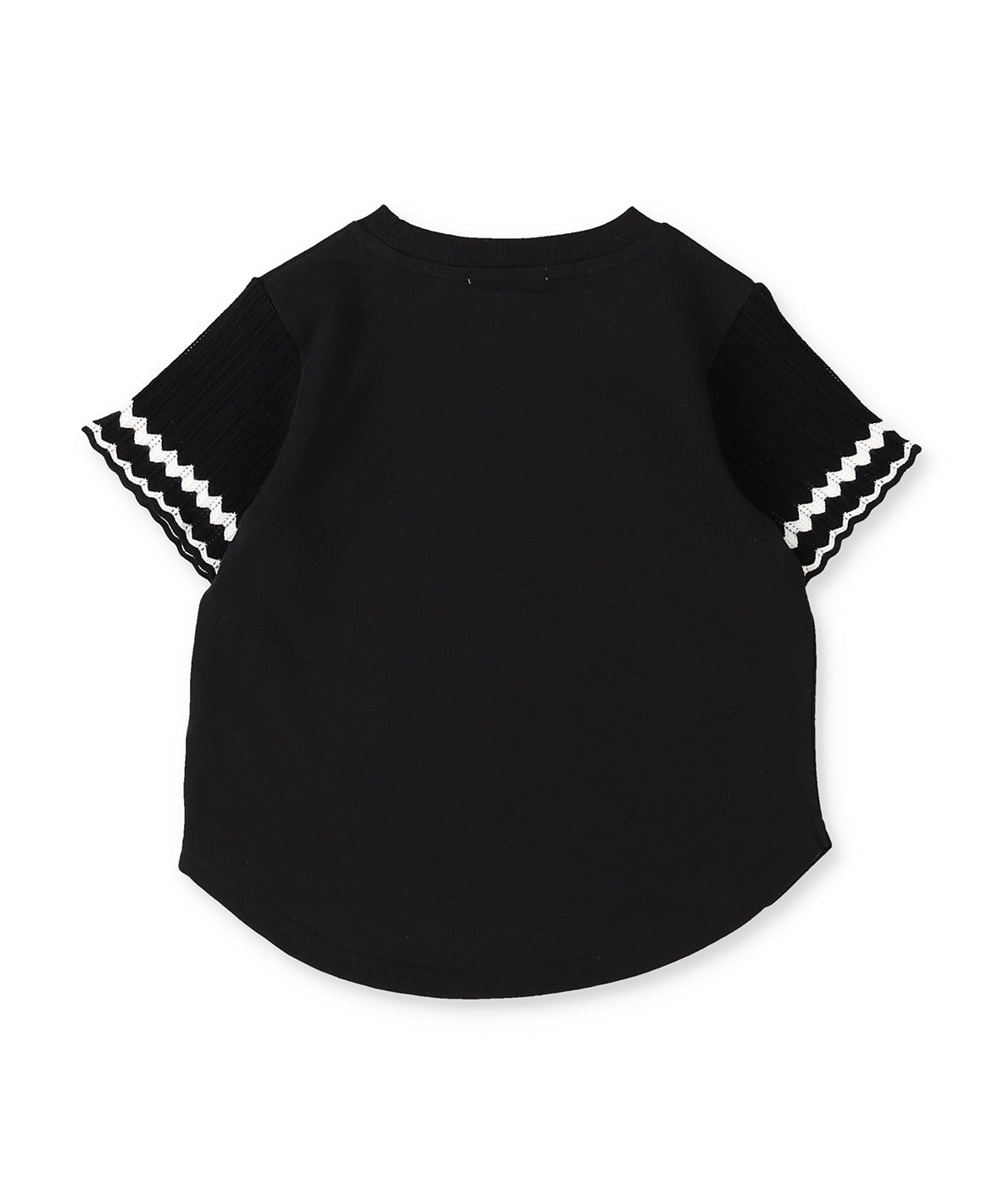 Smooth Cotton Jersey and Knitted Collar S/S T-shirt