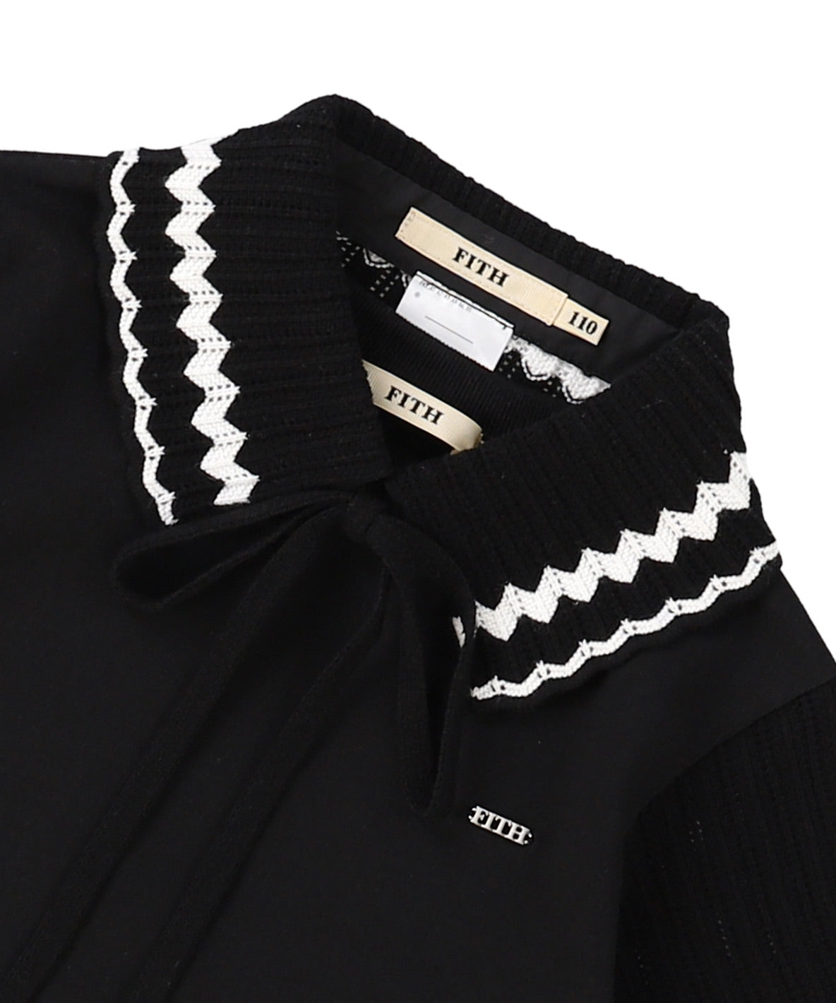 Smooth Cotton Jersey and Knitted Collar S/S T-shirt