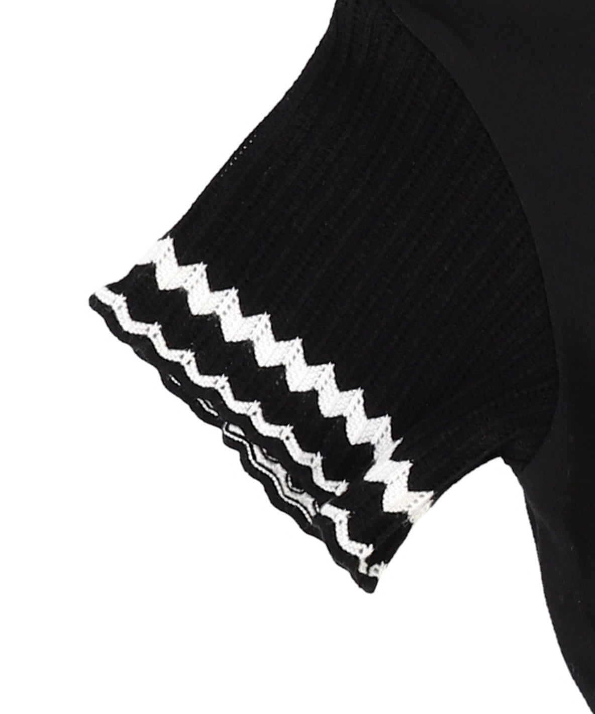 Smooth Cotton Jersey and Knitted Collar S/S T-shirt
