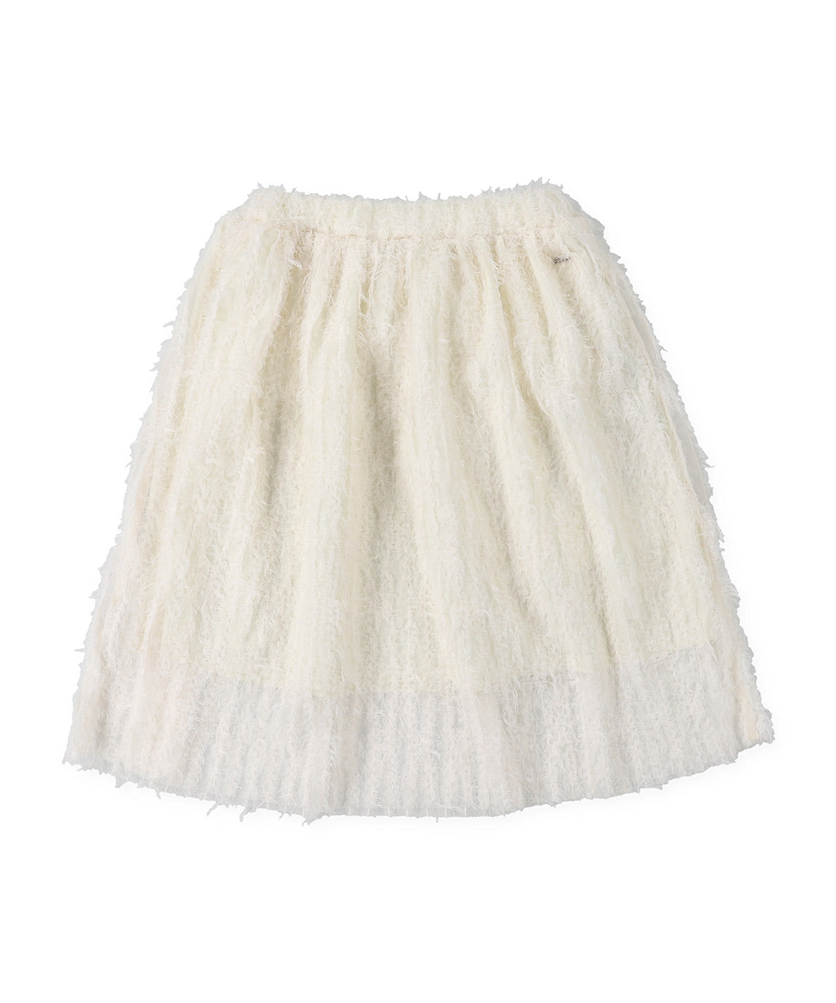 Feather Tulle Long Skirt