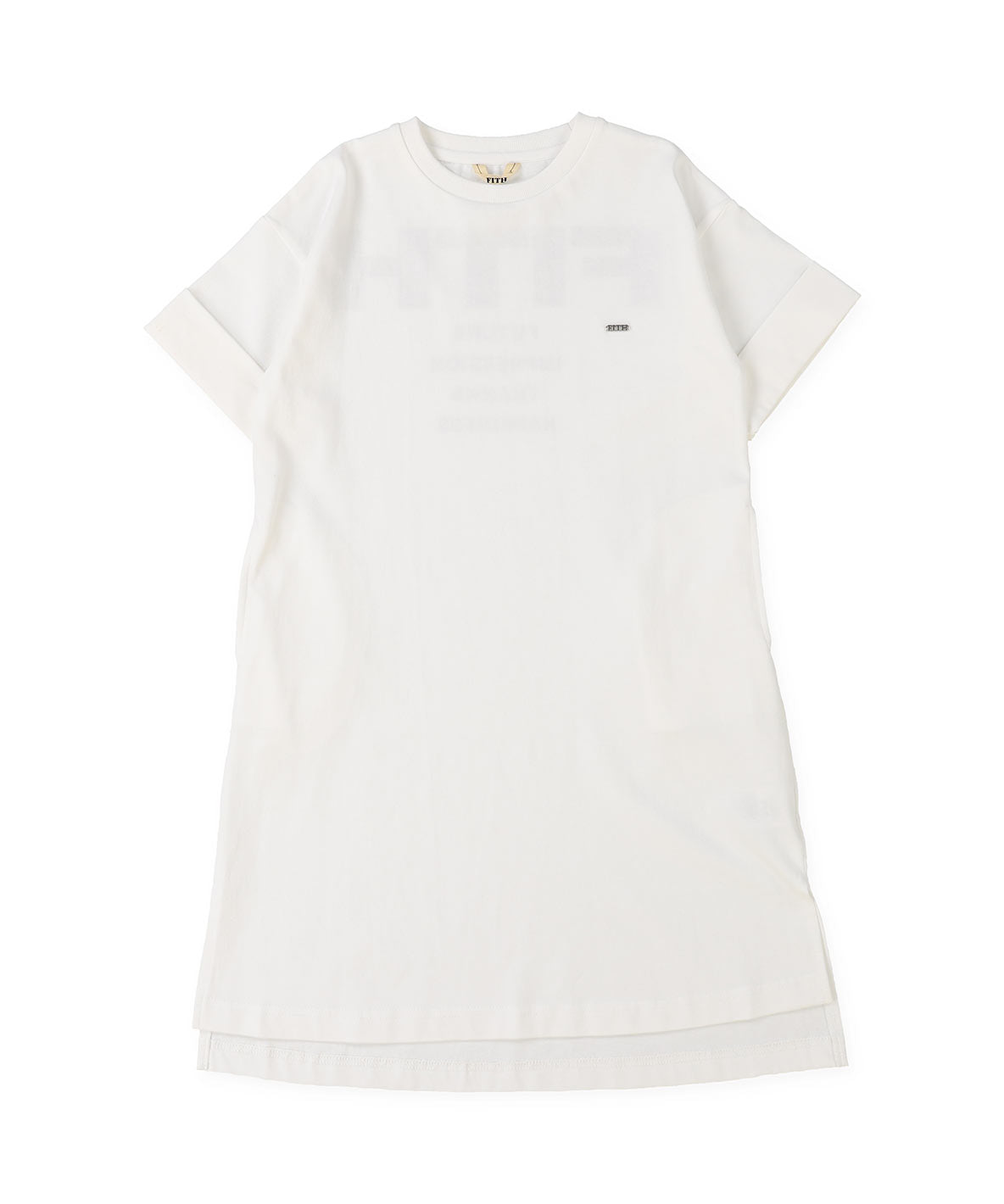 Cotton Jersey Back Logo Long Dress