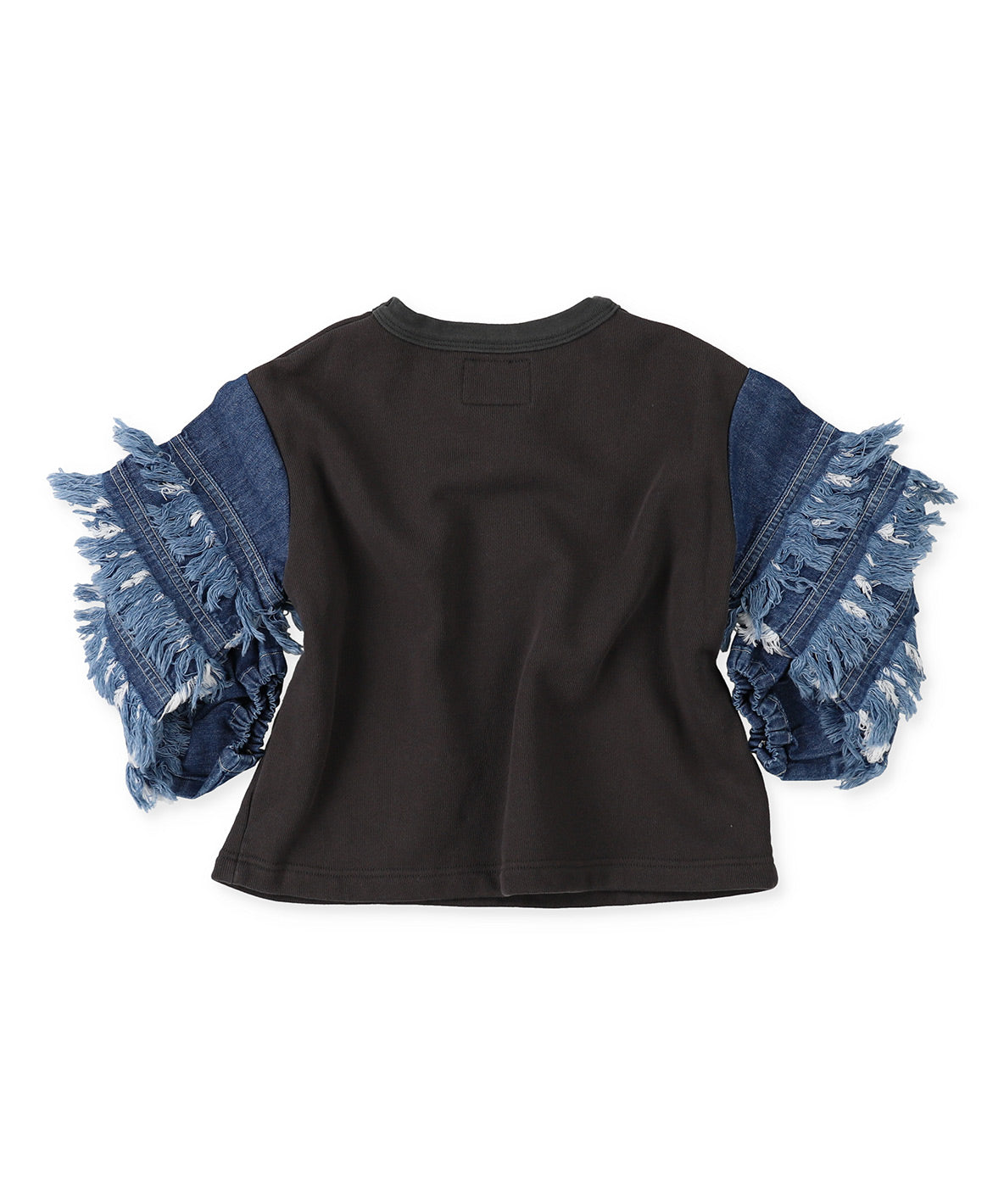 Vitage Pile Ruffled Sleeve Sweatshirt