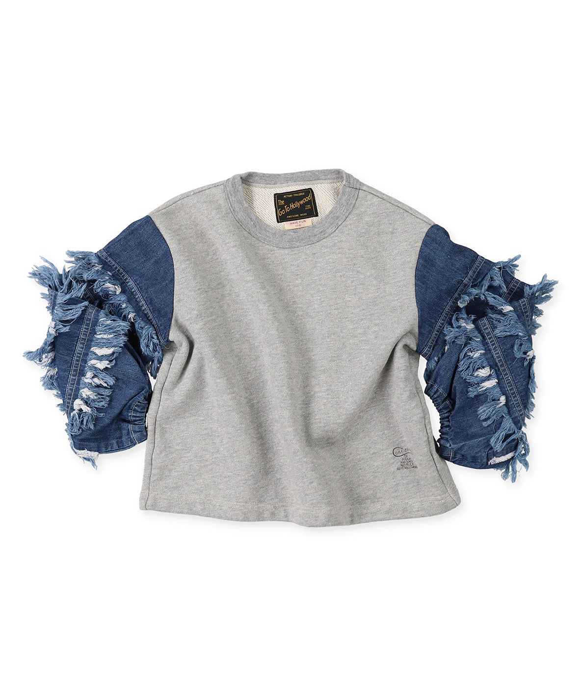 Vitage Pile Ruffled Sleeve Sweatshirt